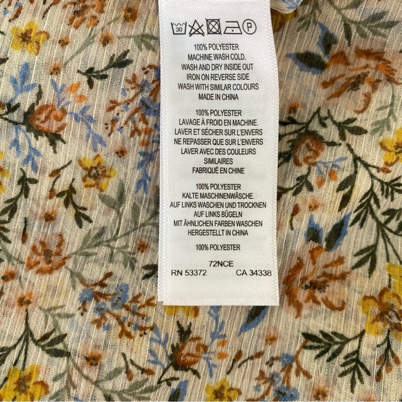 French Connection Victorian Meadow High-Neck Floral Blouse, US 2 / XXS - Picture 8 of 8